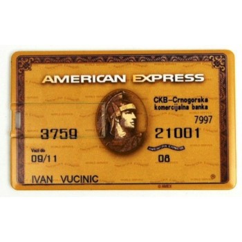 USB-Stick Kreditkarte American Express gold 64GB - USBAMEXG64 - LAGERWARE