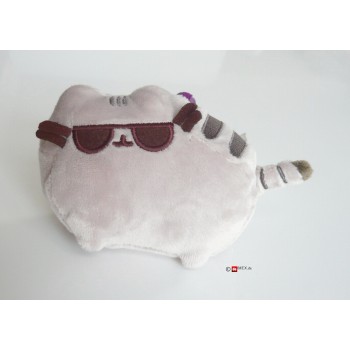 Pusheen the Grey Cat cool mit Sonnenbrille - Katze Schlüsselanhänger Rucksackanhänger 10x14x5,5cm - 4048887 - LAGERWARE